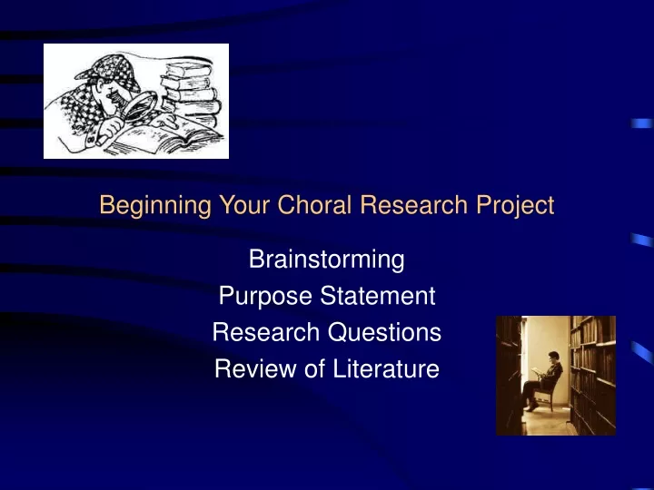 beginning your choral research project