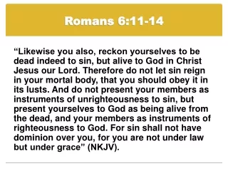 Romans 6:11-14