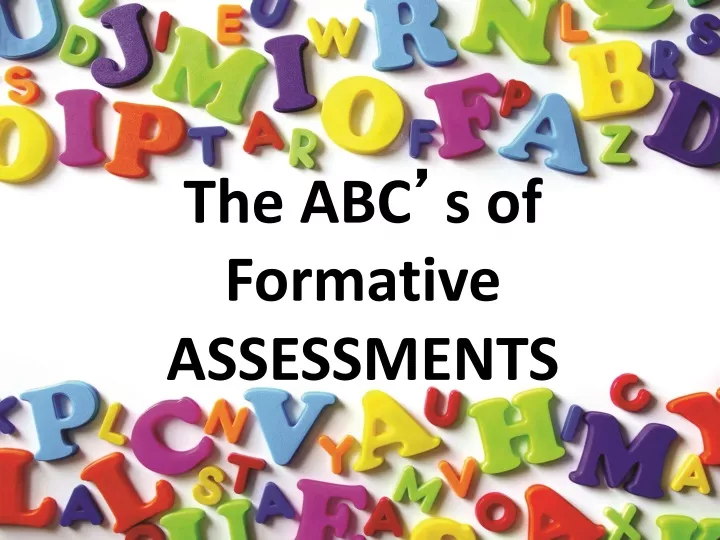 the abc s of formative assessments