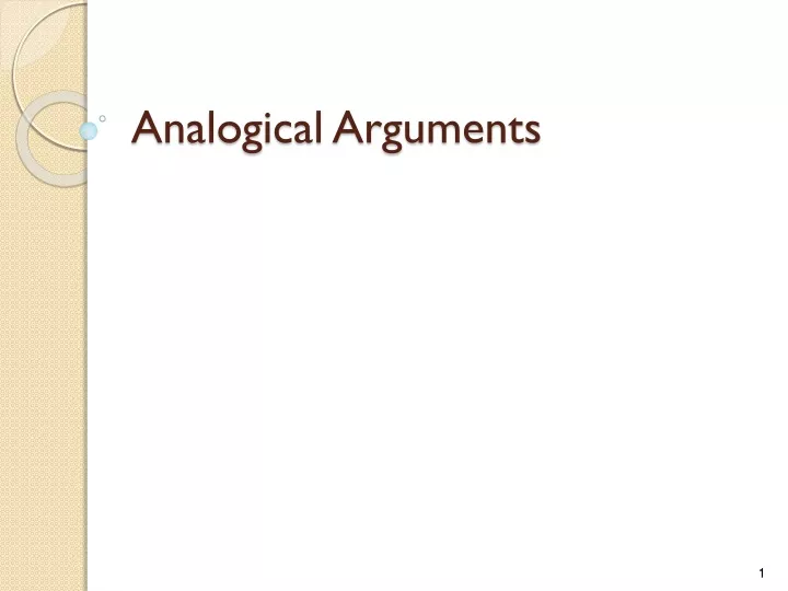 analogical arguments