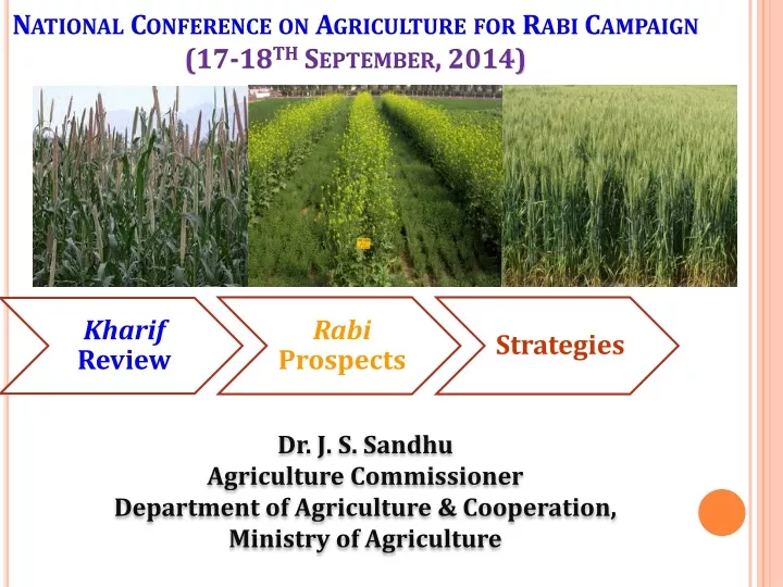 national conference on agriculture for rabi campaign 17 18 th september 2014