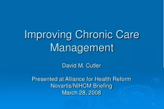 Improving Chronic Care Management