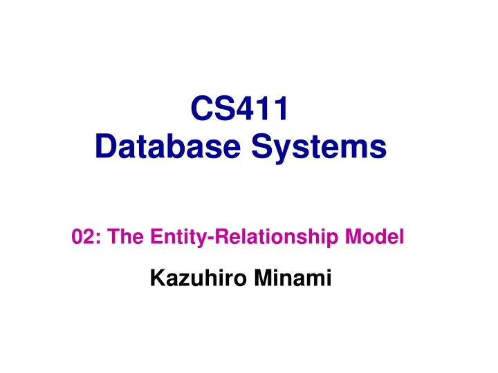 cs411 database systems