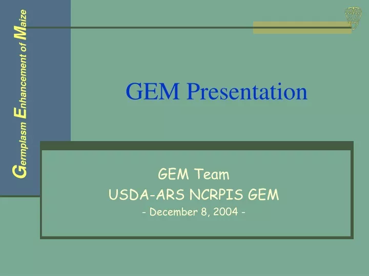 gem presentation