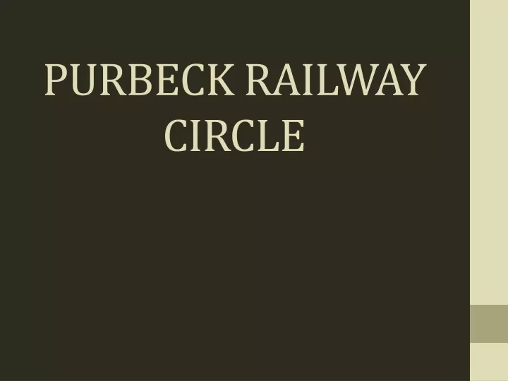 purbeck railway circle