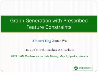 Graph Generation with Prescribed Feature Constraints