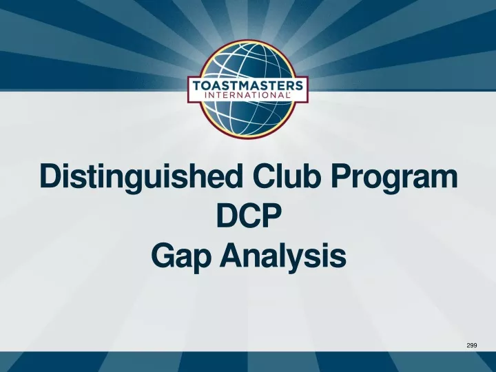 distinguished club program dcp gap analysis