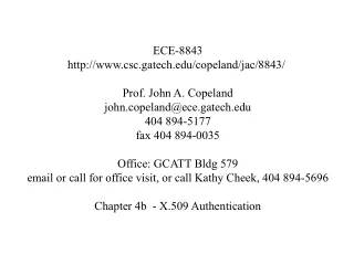 ECE-8843 csc.gatech/copeland/jac/8843/  Prof. John A. Copeland