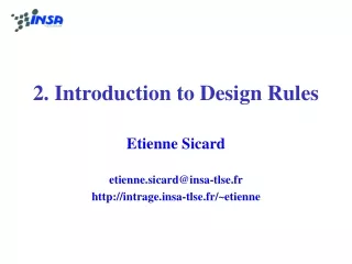 2. Introduction to Design Rules