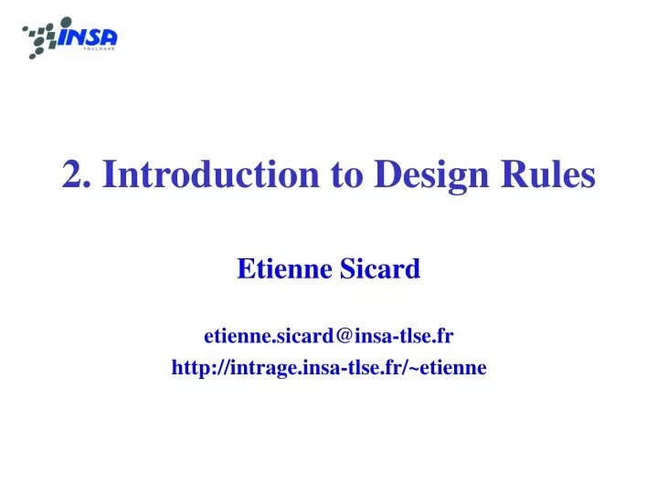 2 introduction to design rules