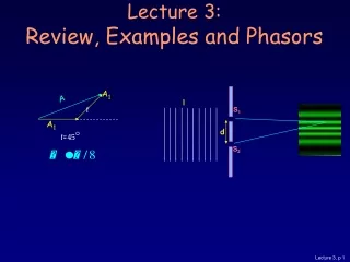 Lecture 3: Review, Examples and Phasors