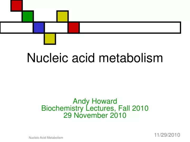 nucleic acid metabolism