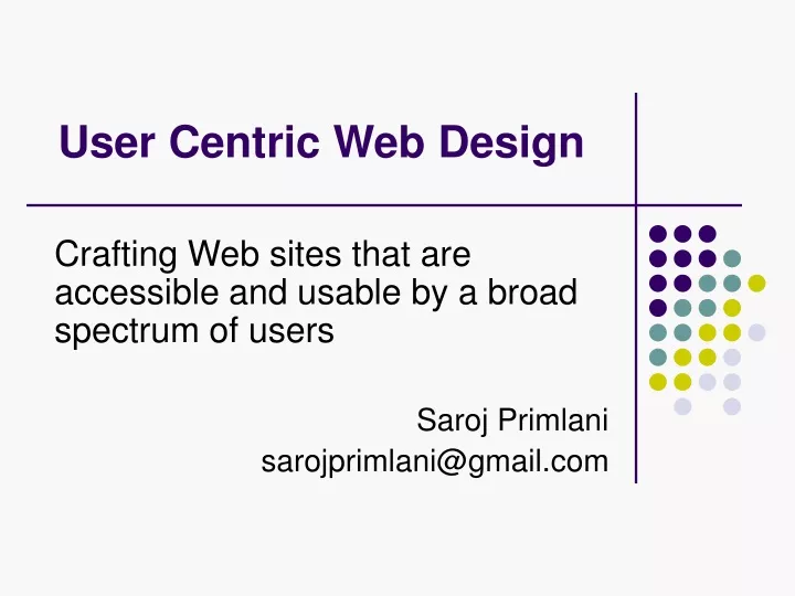 user centric web design