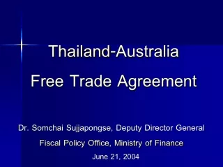 Thailand-Australia  Free Trade Agreement