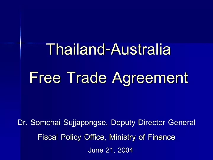 thailand australia free trade agreement