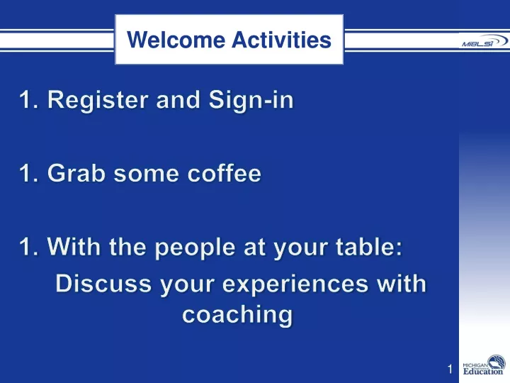 register and sign in grab some coffee with