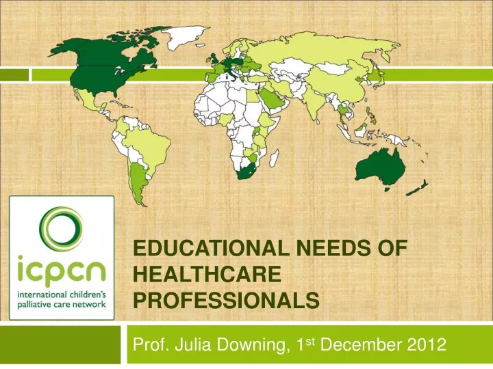 educational needs of healthcare professionals
