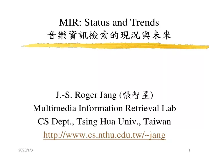 mir status and trends