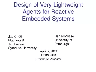 Design of Very Lightweight Agents for Reactive Embedded Systems