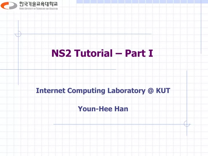 ns2 tutorial part i