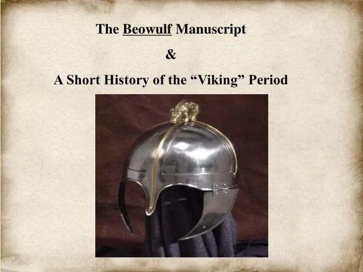 the beowulf manuscript a short history