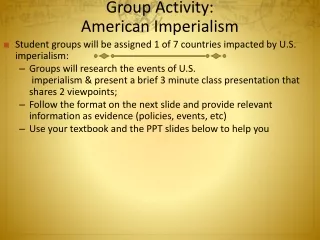 Group Activity: American Imperialism