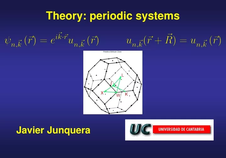 theory periodic systems