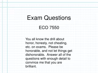 Exam Questions