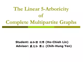 The Linear 5-Arboricity  of  Complete Multipartite Graphs