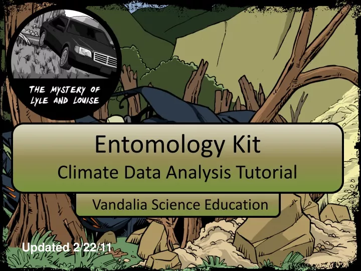 entomology kit climate data analysis tutorial