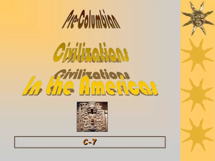 pre columbian civilizations in the americas