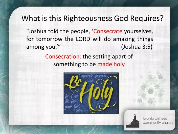what is this righteousness god requires