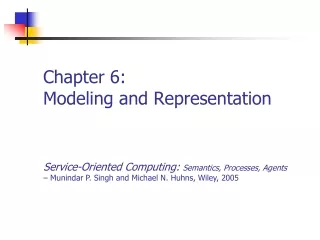 Chapter 6: Modeling and Representation