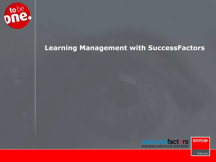 learning management with successfactors