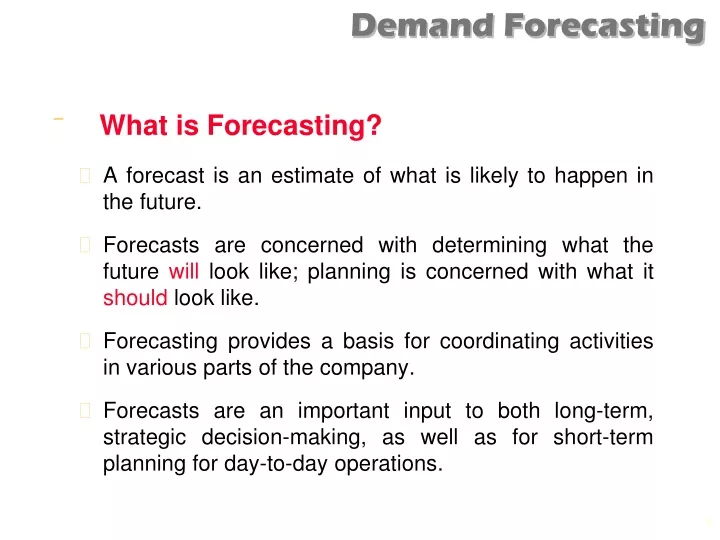what is forecasting a forecast is an estimate