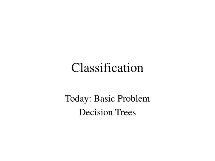 classification