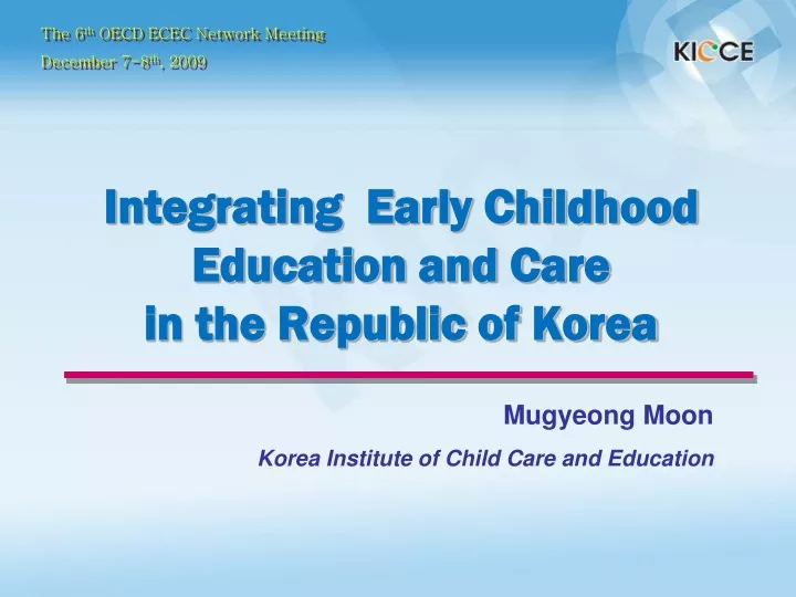 integrating early childhood education and care