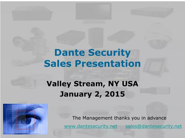 dante security sales presentation