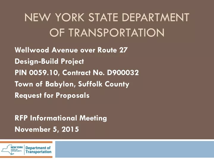 new york state department of transportation