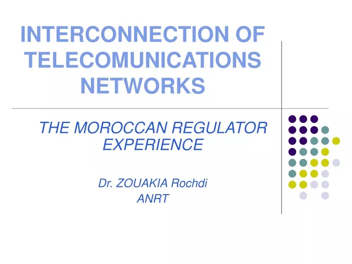 interconnection of telecomunications networks