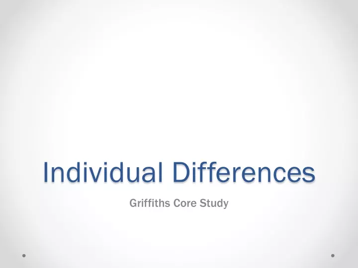 individual differences
