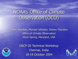 NOAA’s Office of Climate Observation (OCO)