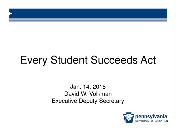 every student succeeds act