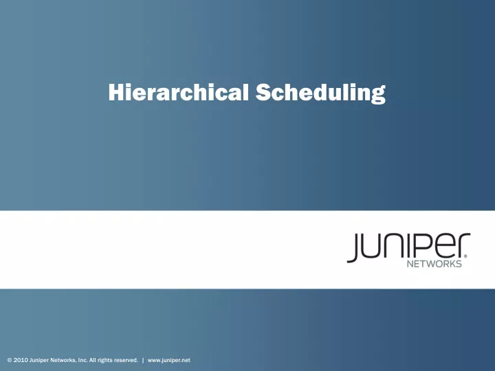 hierarchical scheduling
