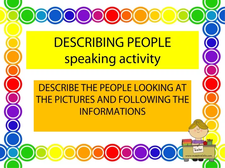 describing people speaking activity