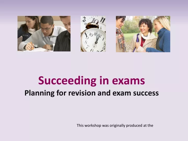 succeeding in exams planning for revision and exam success