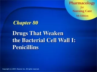 Drugs That Weaken the Bacterial Cell Wall I: Penicillins