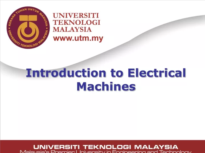 introduction to electrical machines