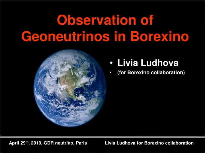 observation of geoneutrinos in borexino