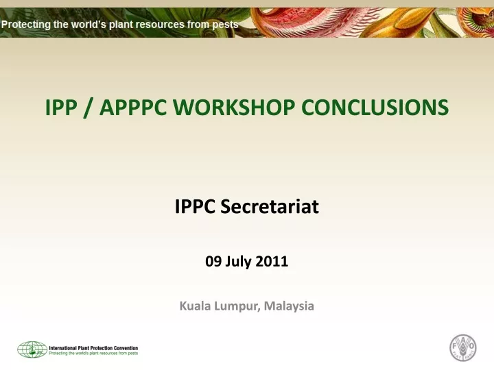 ipp apppc workshop conclusions